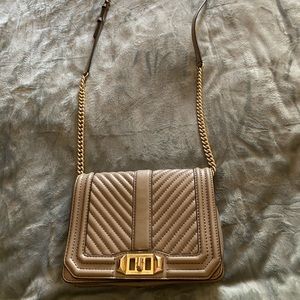 Rebecca Minkoff Chevron Quilted Crossbody Grey